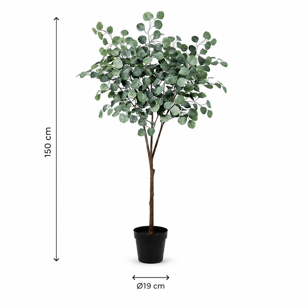 Eukalyptus Kunstpflanze 150 cm – stilvoller Kunstbaum natürlich - DYFLORA