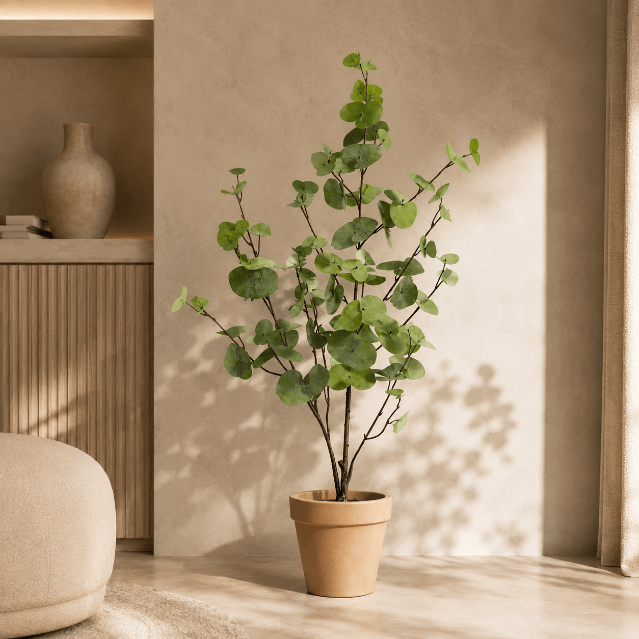 Eukalyptus Kunstpflanze 86 cm – grün, natürlich und stilvoll - DYFLORA