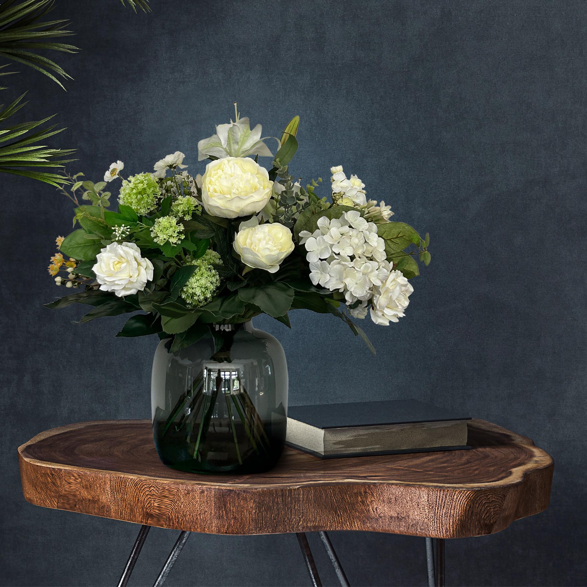 Kunstblumen - Bouquet M - White Dream - 60 cm - DYFLORA