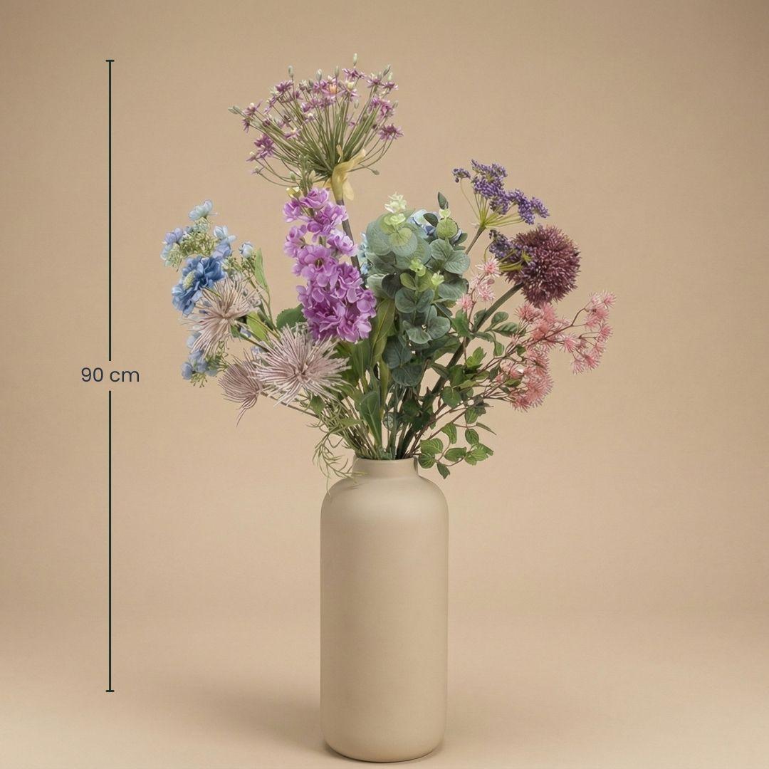 Kunstblumenstrauß - Purple Bloom Deluxe - Real Touch - 10 Stiele - ↑ 90 cm - DYFLORA
