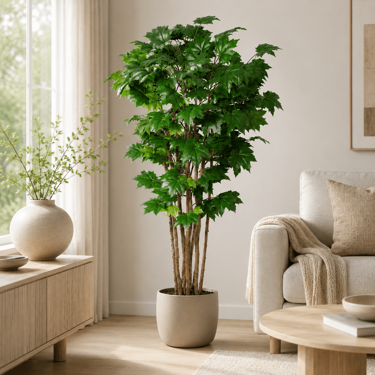 Kunstpflanze Ahornbaum 180 cm – künstlicher Ahorn mit Naturlook - DYFLORA