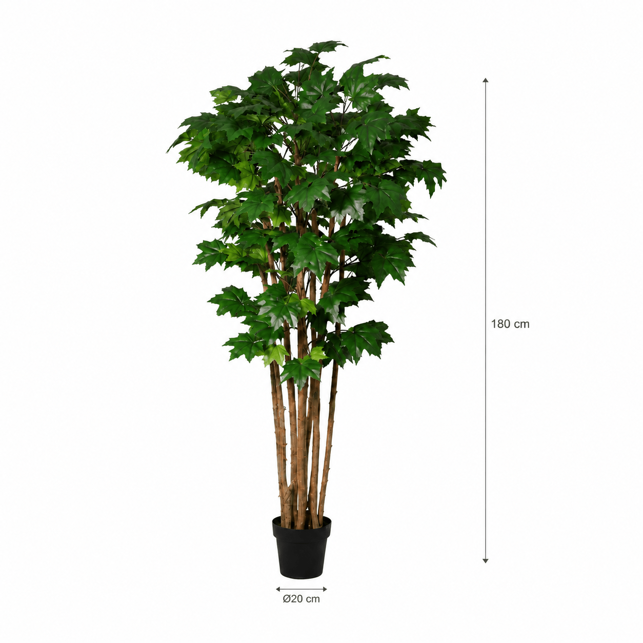 Kunstpflanze Ahornbaum 180 cm – künstlicher Ahorn mit Naturlook - DYFLORA
