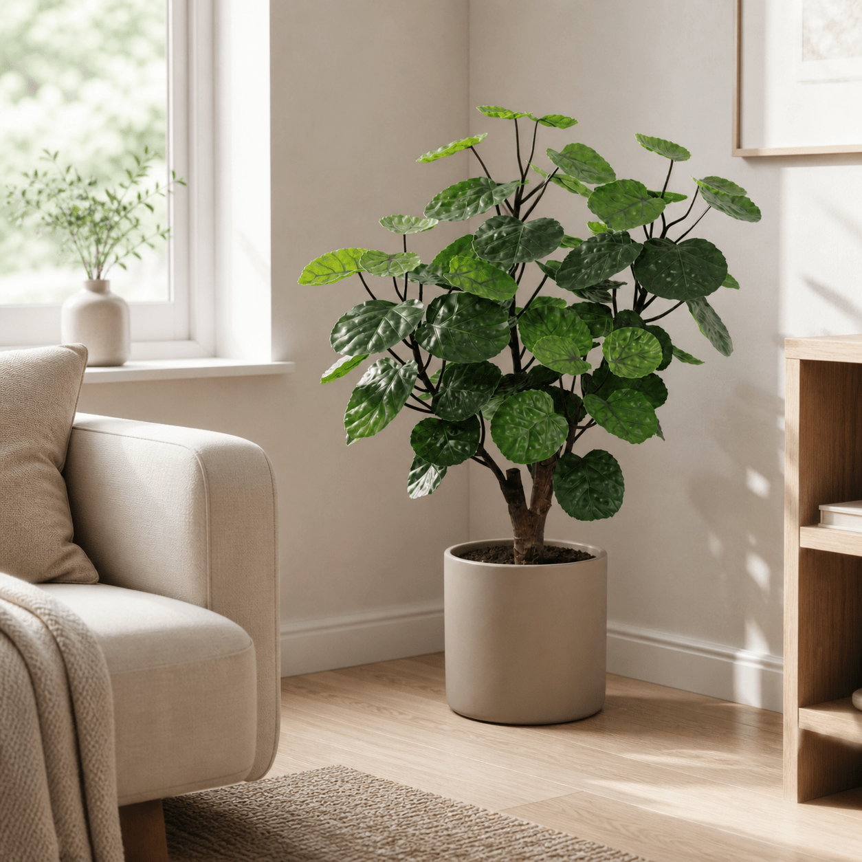 Kunstpflanze Aralie Fabian 55 cm – künstliche Polyscias - DYFLORA