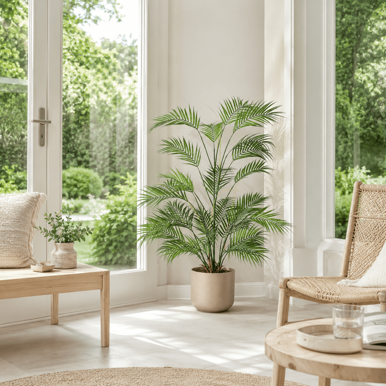 Kunstpflanze Areca Palme 122 cm tropisch naturgetreu - DYFLORA