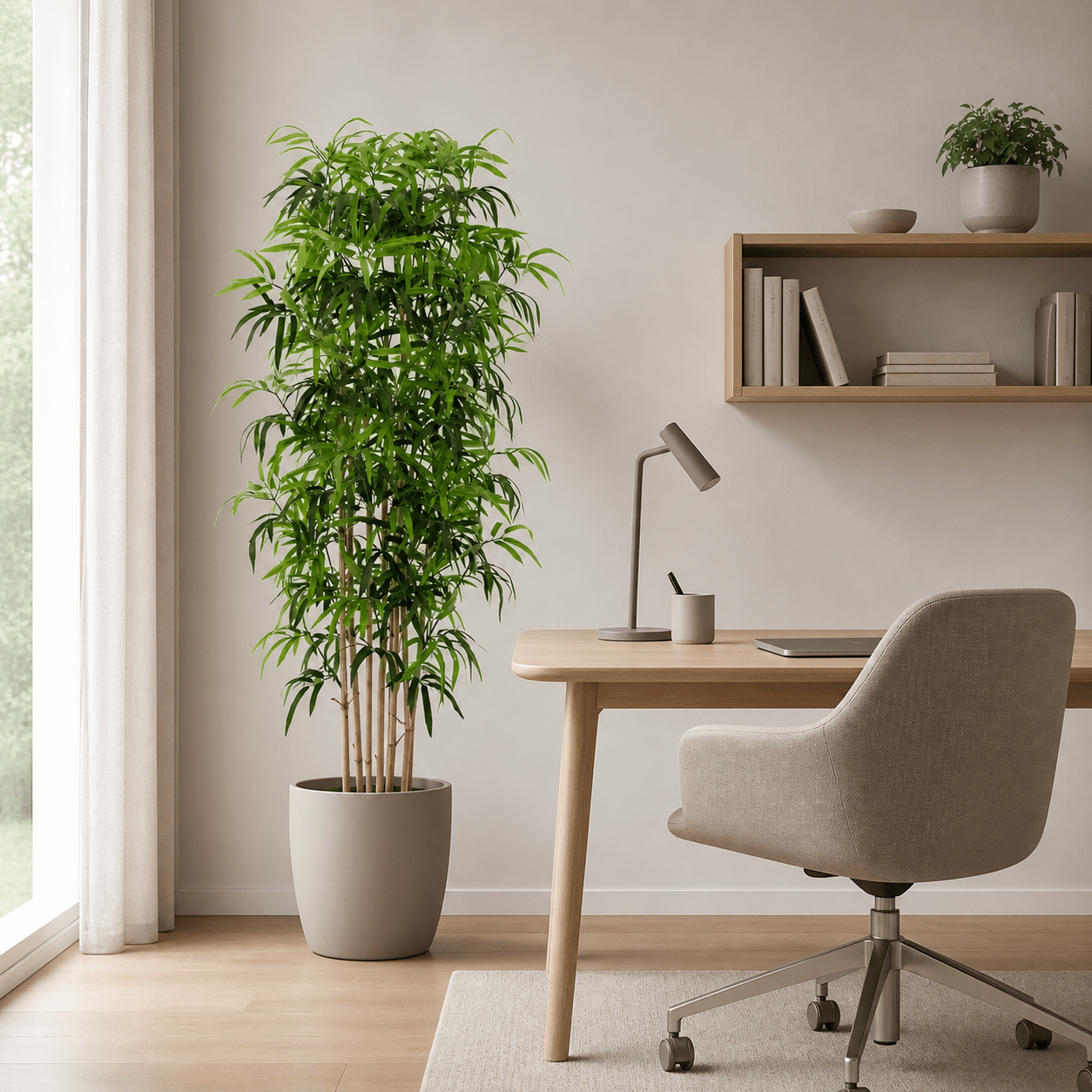 Kunstpflanze Bambus 150 cm mit natürlicher, ruhiger Ausstrahlung - DYFLORA