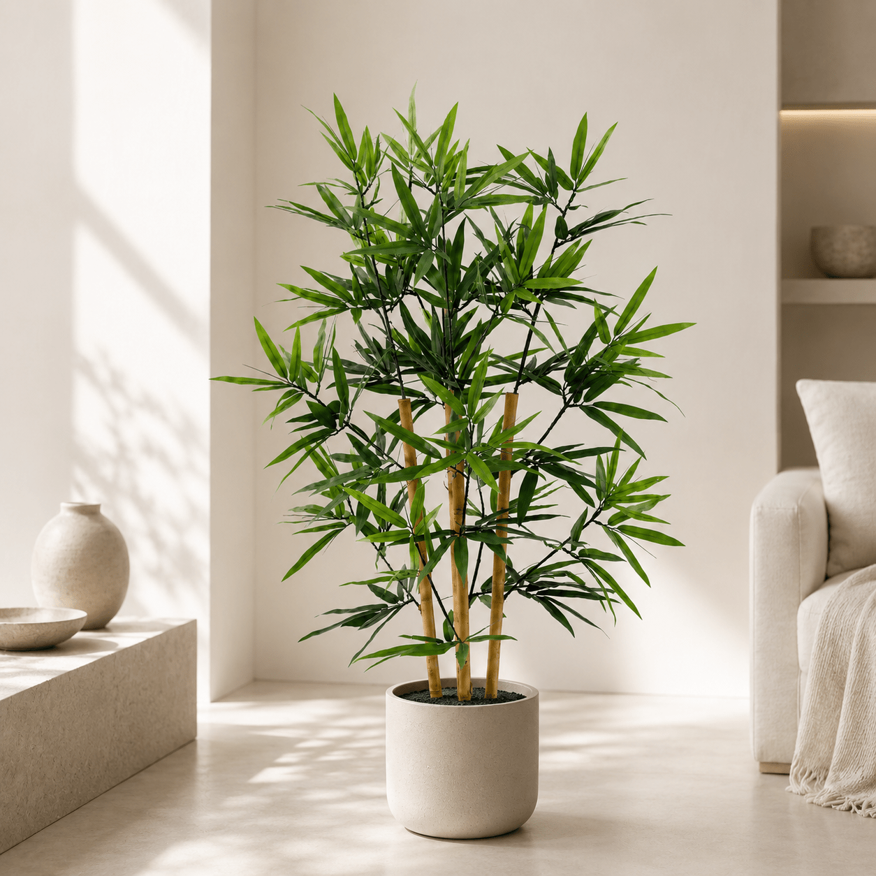Kunstpflanze Bambus 91 cm mit schlanker, natürlicher Optik - DYFLORA