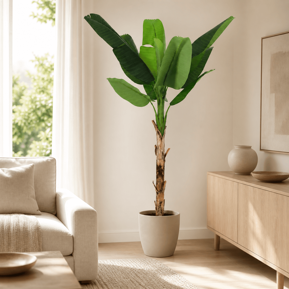 Kunstpflanze Bananenpflanze Musa 190 cm | Realistische Musa Pflanze - DYFLORA