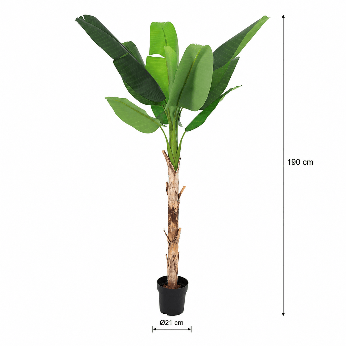 Kunstpflanze Bananenpflanze Musa 190 cm | Realistische Musa Pflanze - DYFLORA