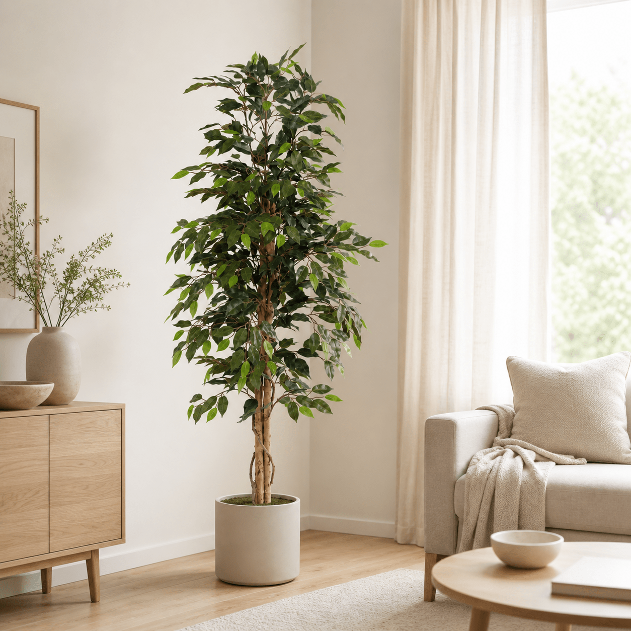 Kunstpflanze Birkenfeige Ficus Benjamina 160 cm - DYFLORA