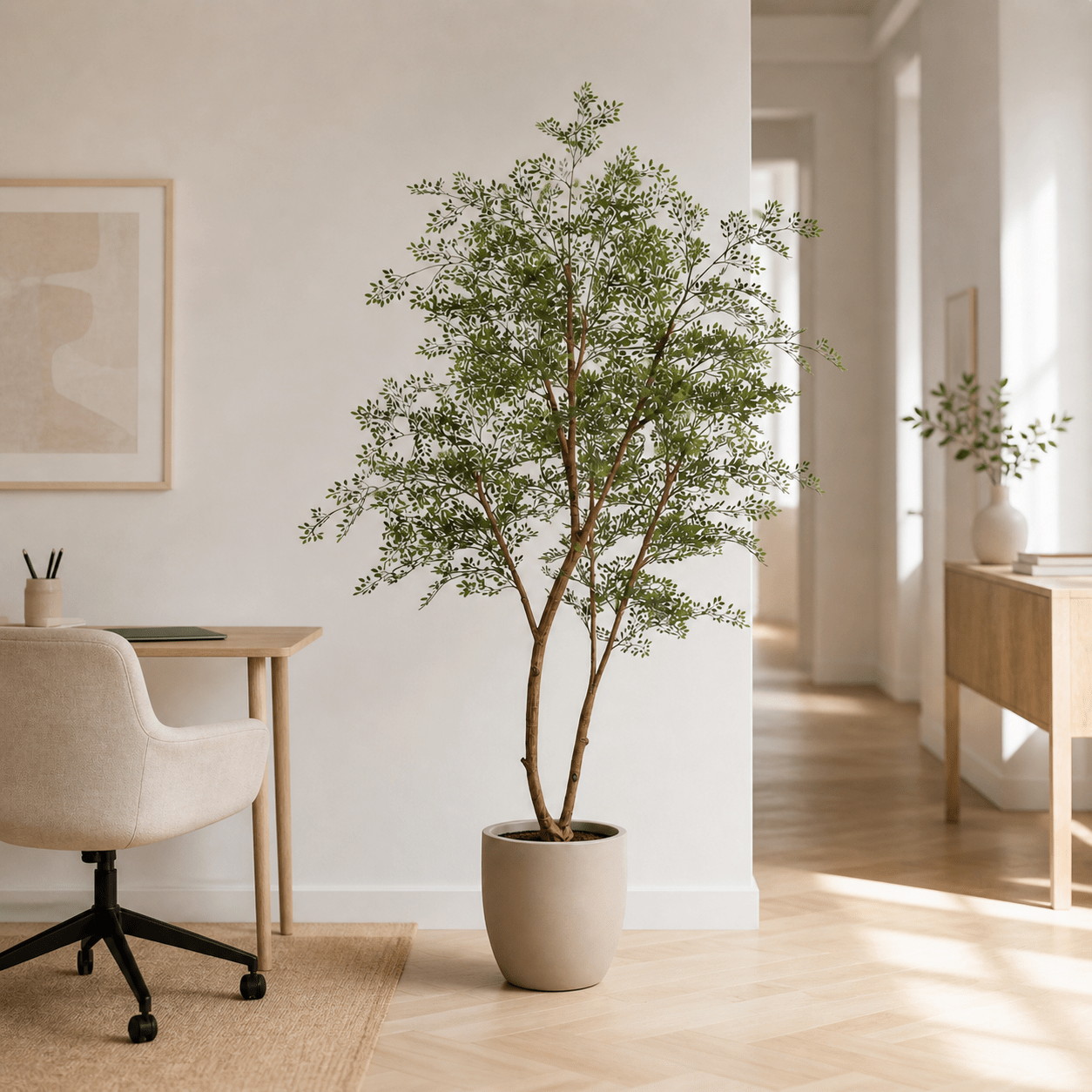 Kunstpflanze Cassia Baum 180 cm mit filigraner, luftiger Optik - DYFLORA