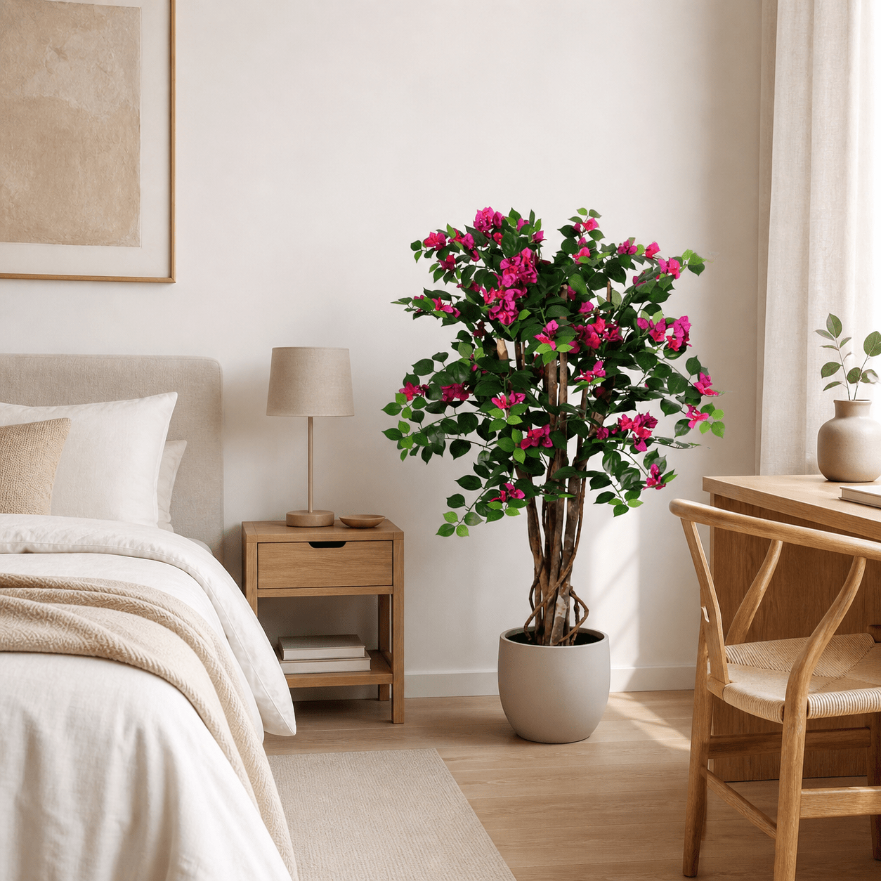 Kunstpflanze Drillingsblume Bougainvillea 120 cm pink - DYFLORA