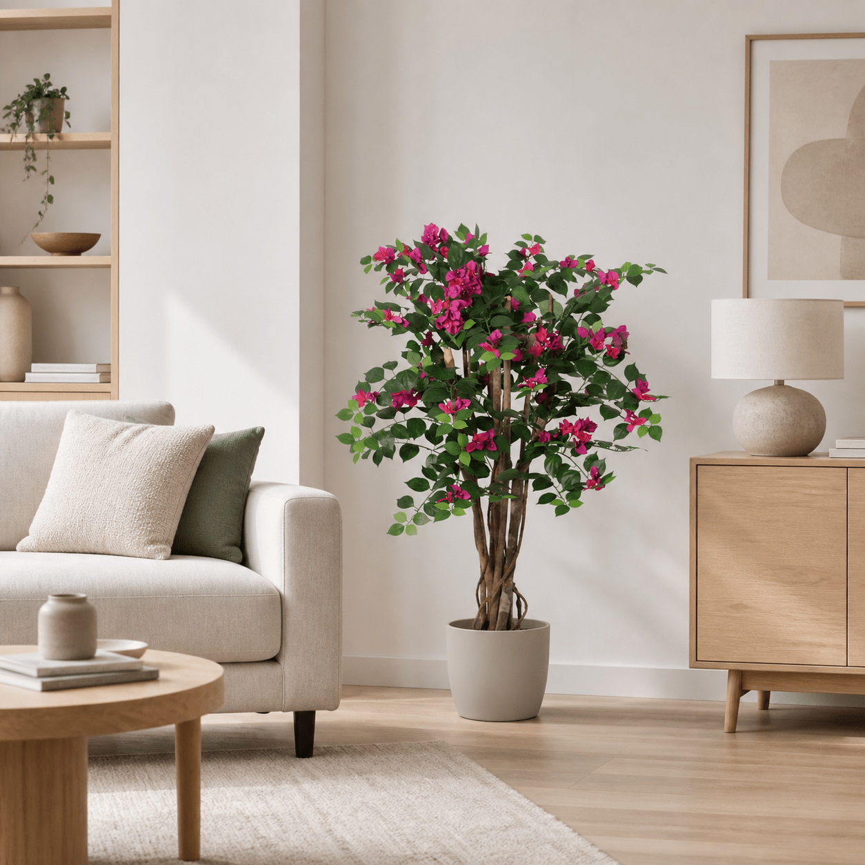 Kunstpflanze Drillingsblume Bougainvillea 120 cm pink - DYFLORA