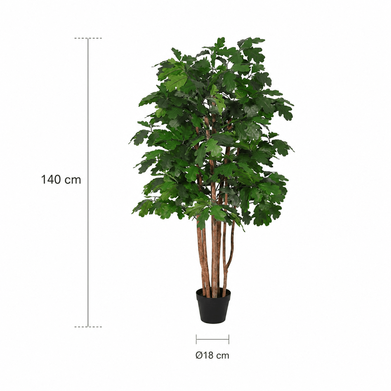 künstliche eiche Kunstpflanze Eichenbaum 140 cm – natürliche Optik jetzt entdecken