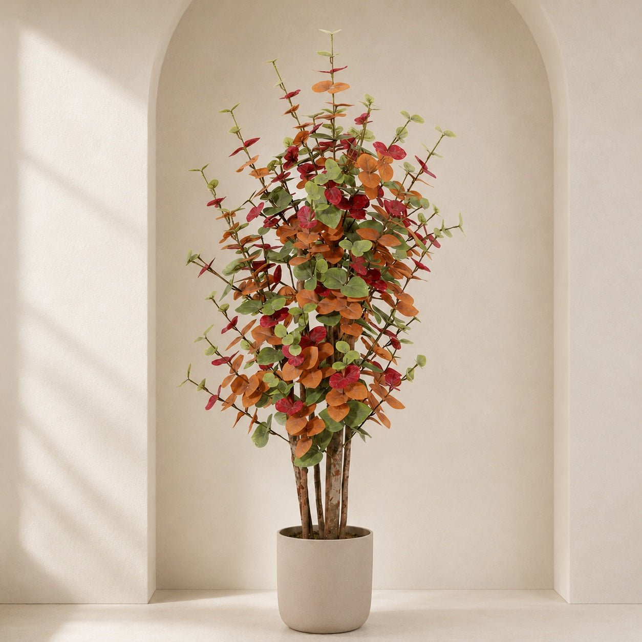 Kunstpflanze Eukalyptus 120 cm Bunt | Realistischer Eukalyptus - DYFLORA