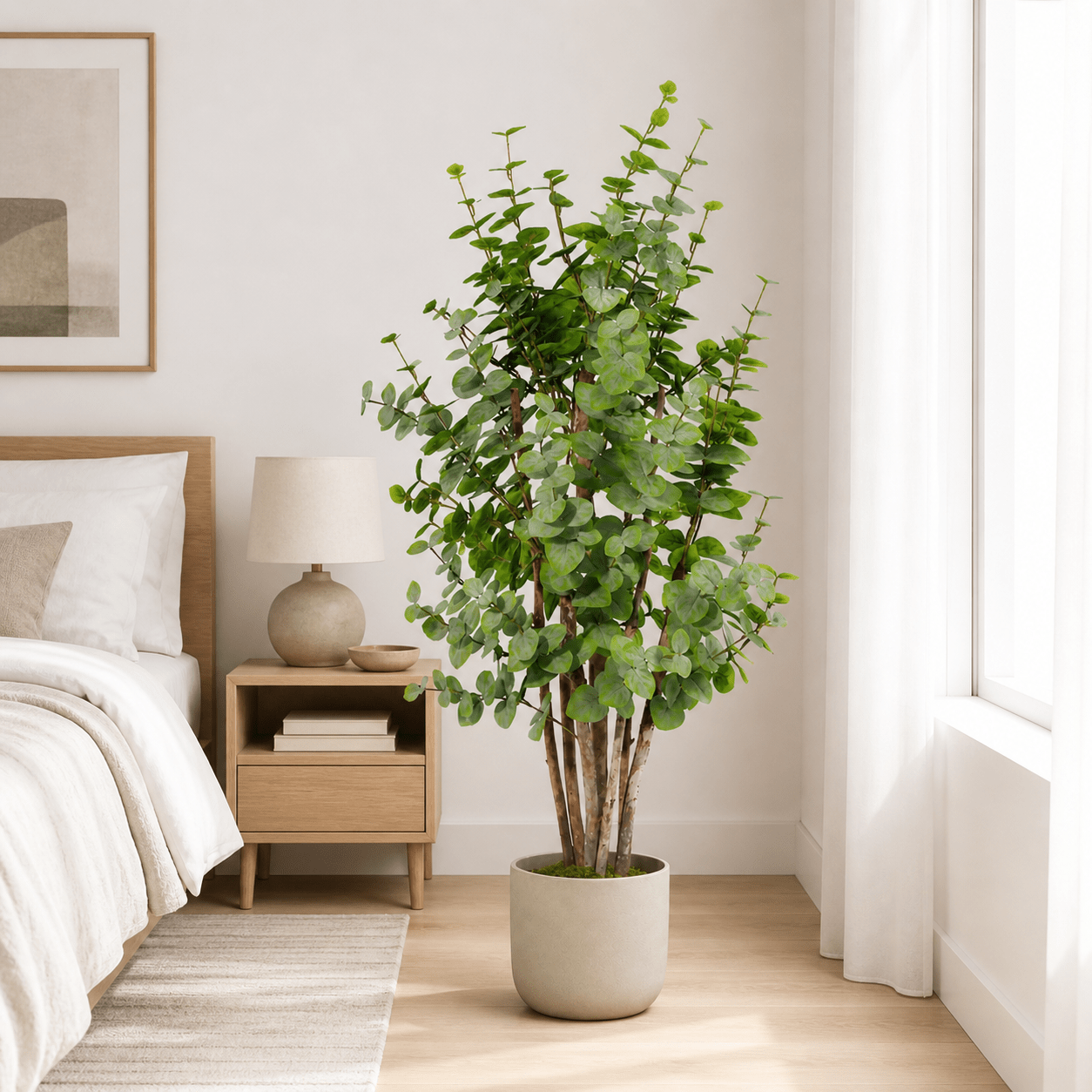 Kunstpflanze Eukalyptus 120 cm grün naturgetreu - DYFLORA