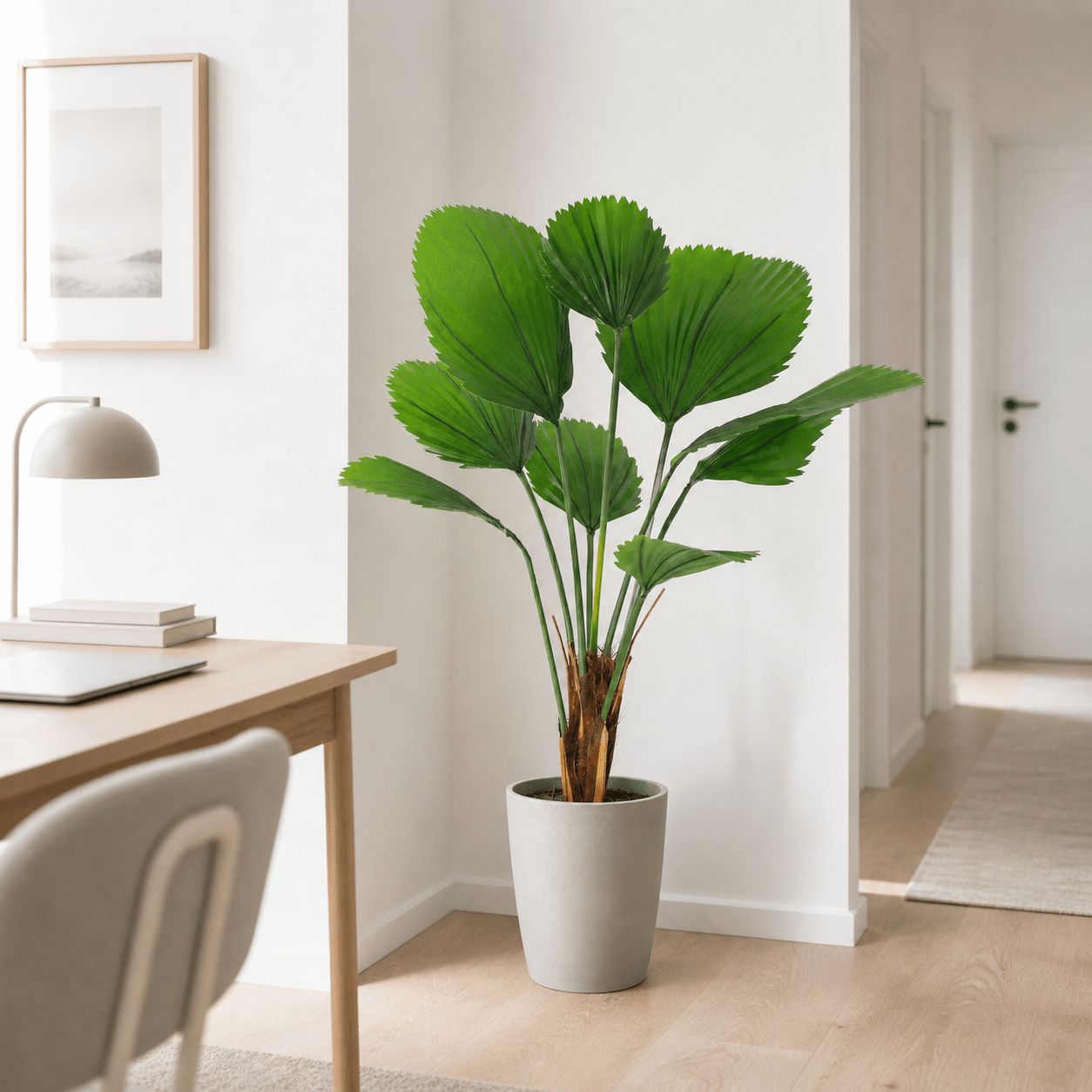 Kunstpflanze Fächerpalme Licuala Grandis 104 cm tropisch - DYFLORA