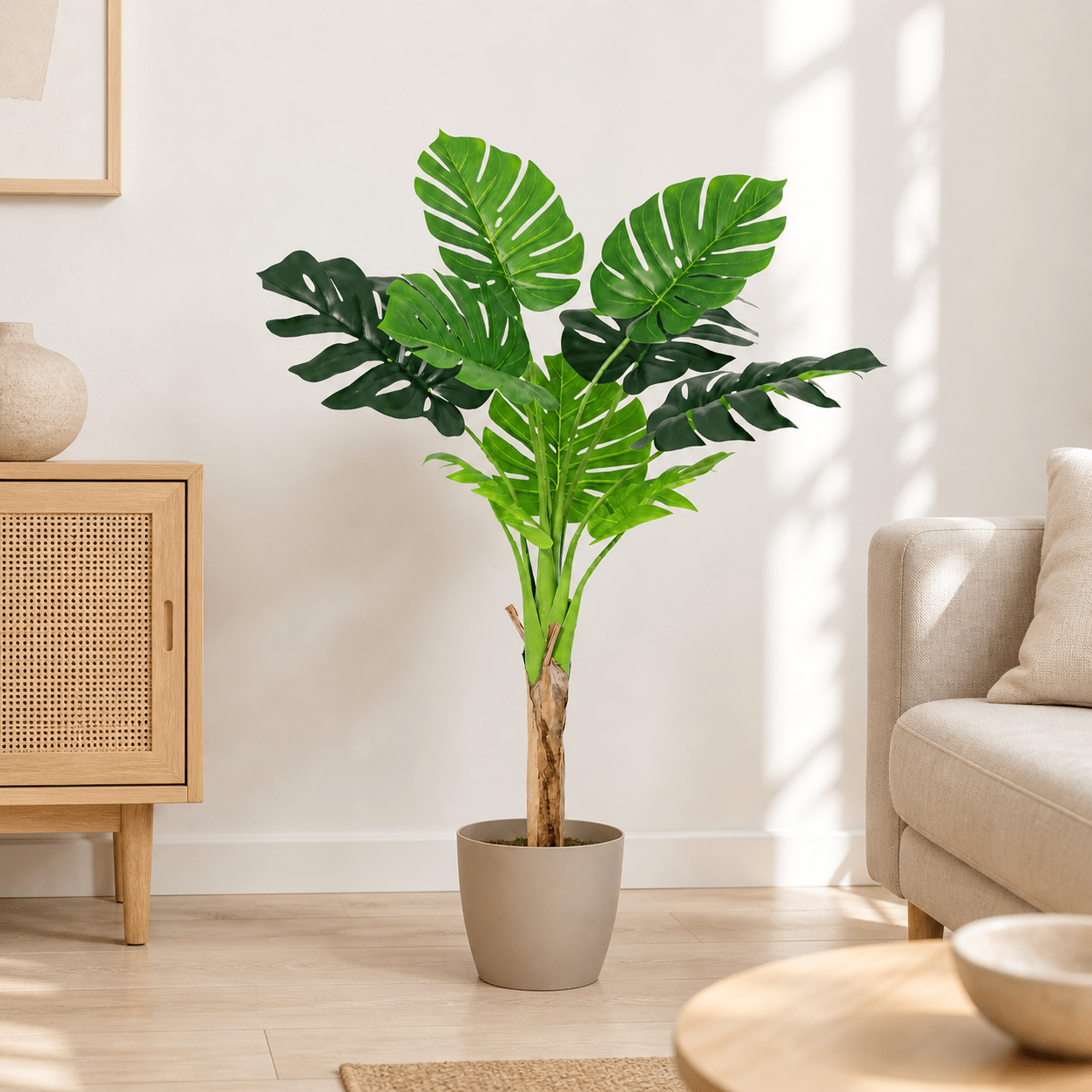 Kunstpflanze Fensterblatt Monstera Deliciosa 120 cm - DYFLORA