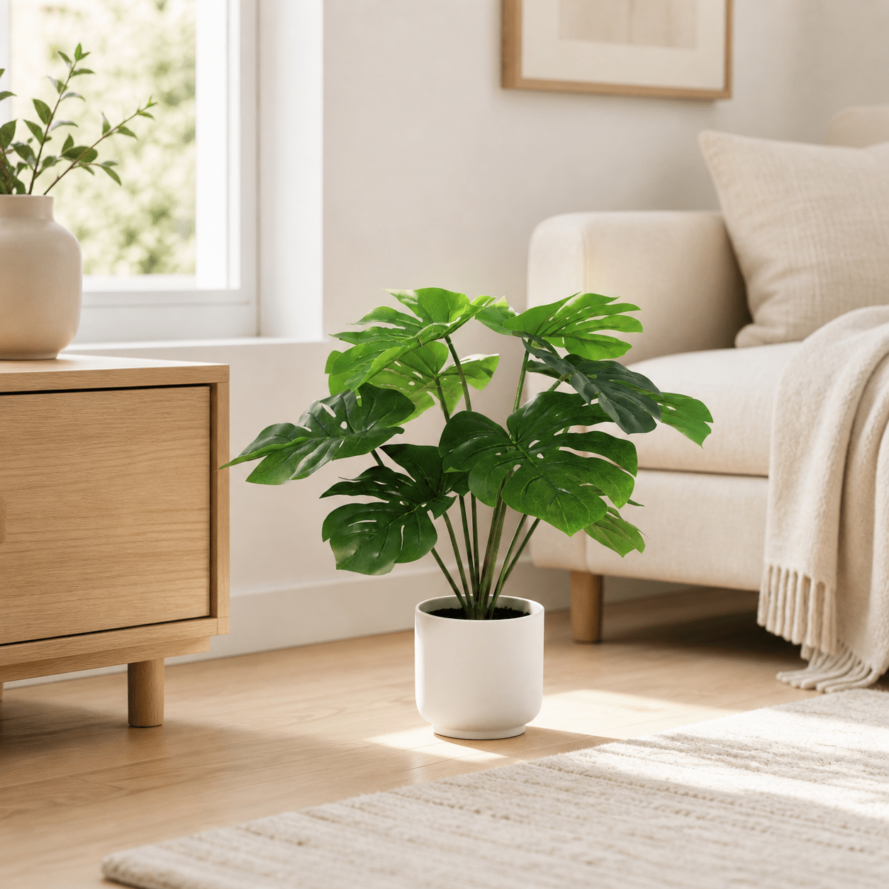 Kunstpflanze Fensterblatt Monstera Deliciosa 50 cm - DYFLORA