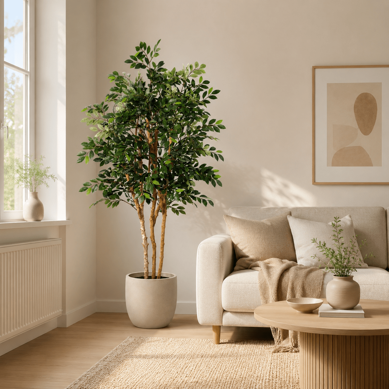 Kunstpflanze Ficus Exotica 150 cm – künstlicher Ficusbaum - DYFLORA