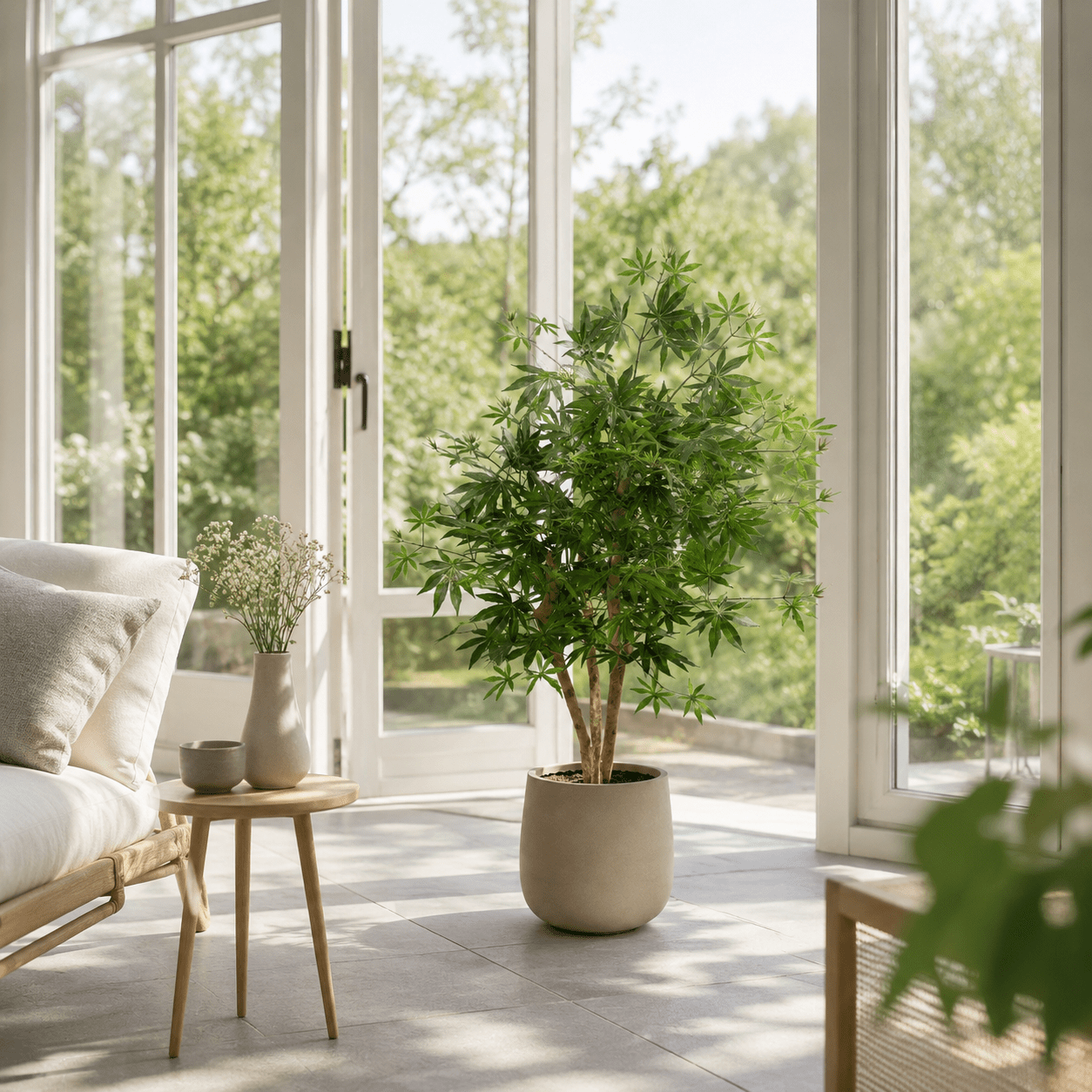Kunstpflanze Japanischer Ahorn 100 cm naturgetreu - DYFLORA