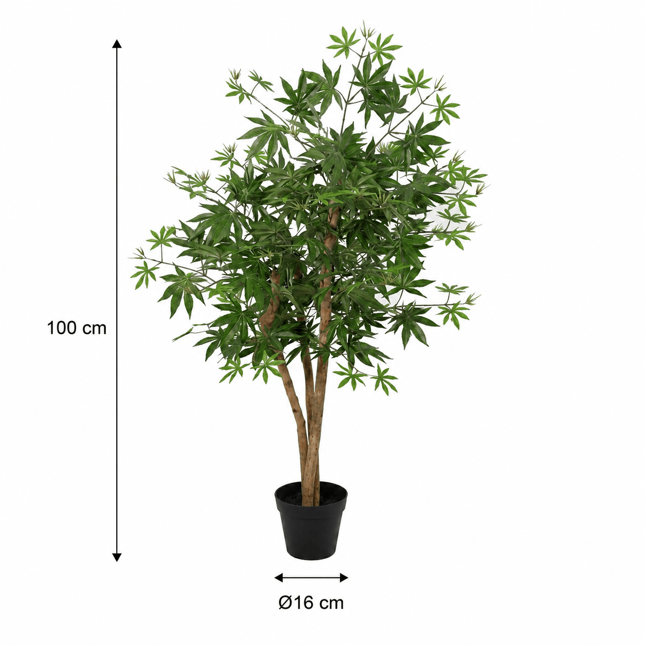 Kunstpflanze Japanischer Ahorn 100 cm naturgetreu - DYFLORA