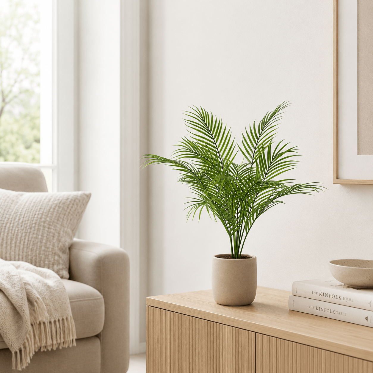 Kunstpflanze Kentiapalme 65 cm tropisch naturgetreu - DYFLORA