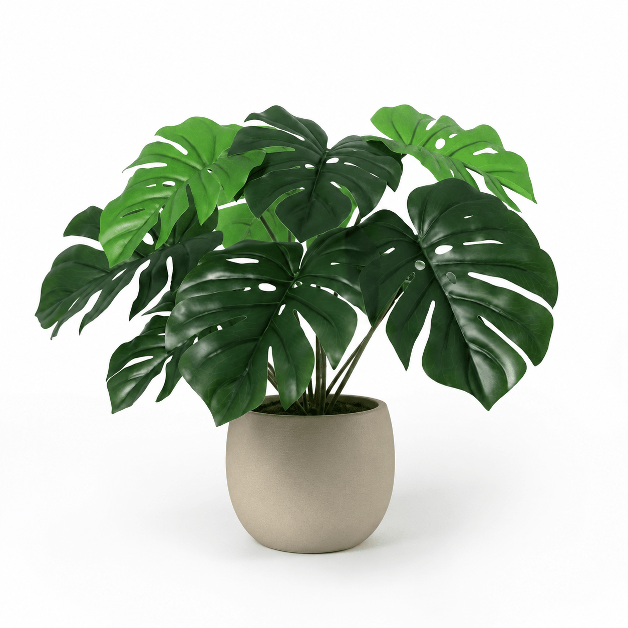 Kunstpflanze Monstera Deliciosa 45 cm Lochpflanze - DYFLORA