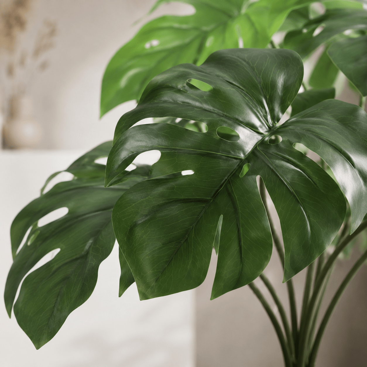 Kunstpflanze Monstera Deliciosa 45 cm Lochpflanze - DYFLORA