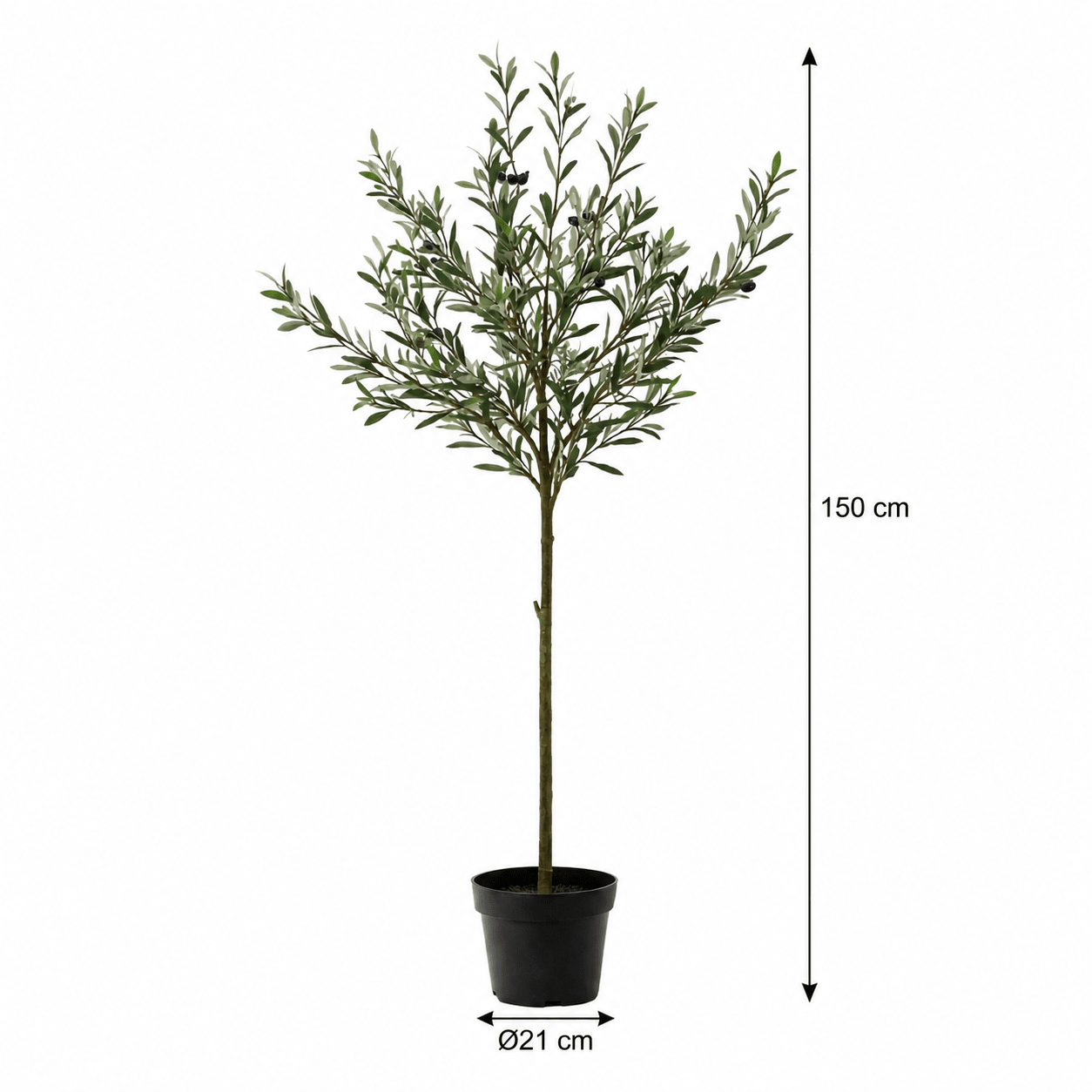 Kunstpflanze Olivenbaum 150 cm mediterran naturgetreu - DYFLORA