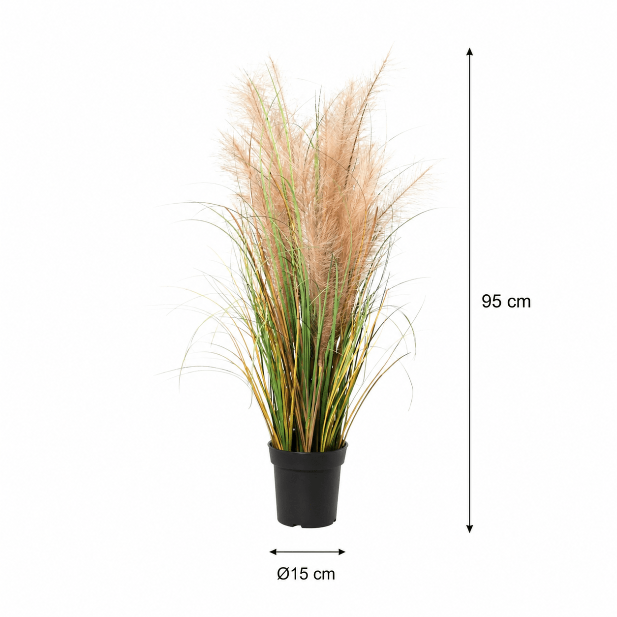Kunstpflanze Schilfgras Phragmites 95 cm naturgetreu hängend - DYFLORA