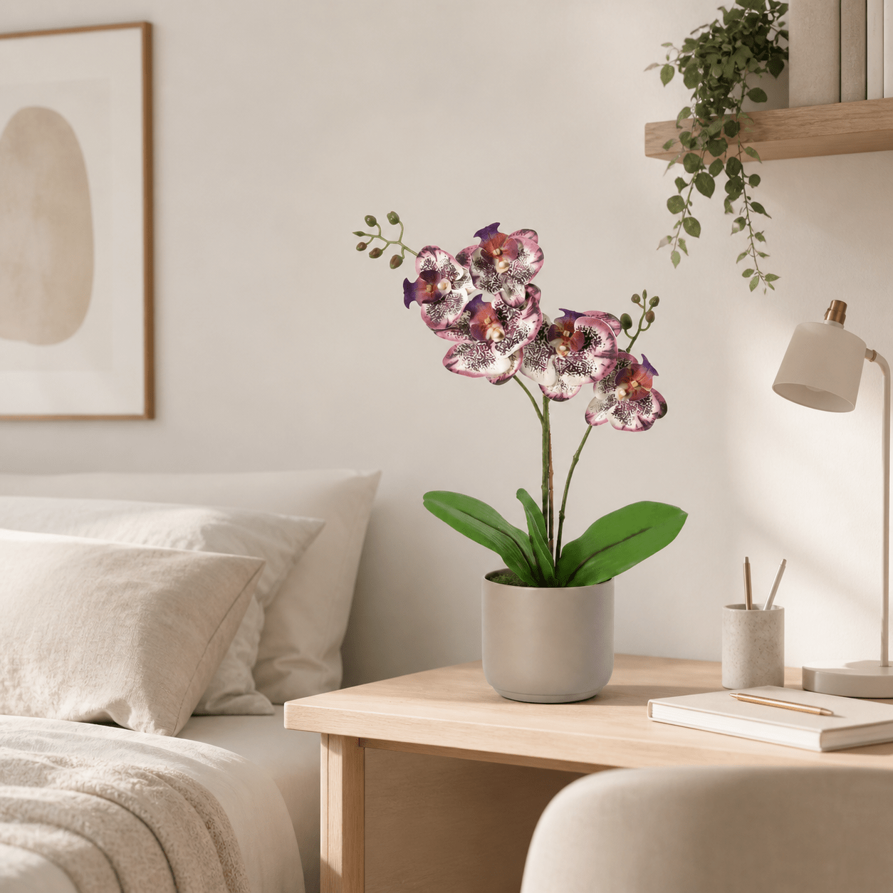 Kunstpflanze Schmetterlingsorchidee Phalaenopsis 41 cm lila - DYFLORA
