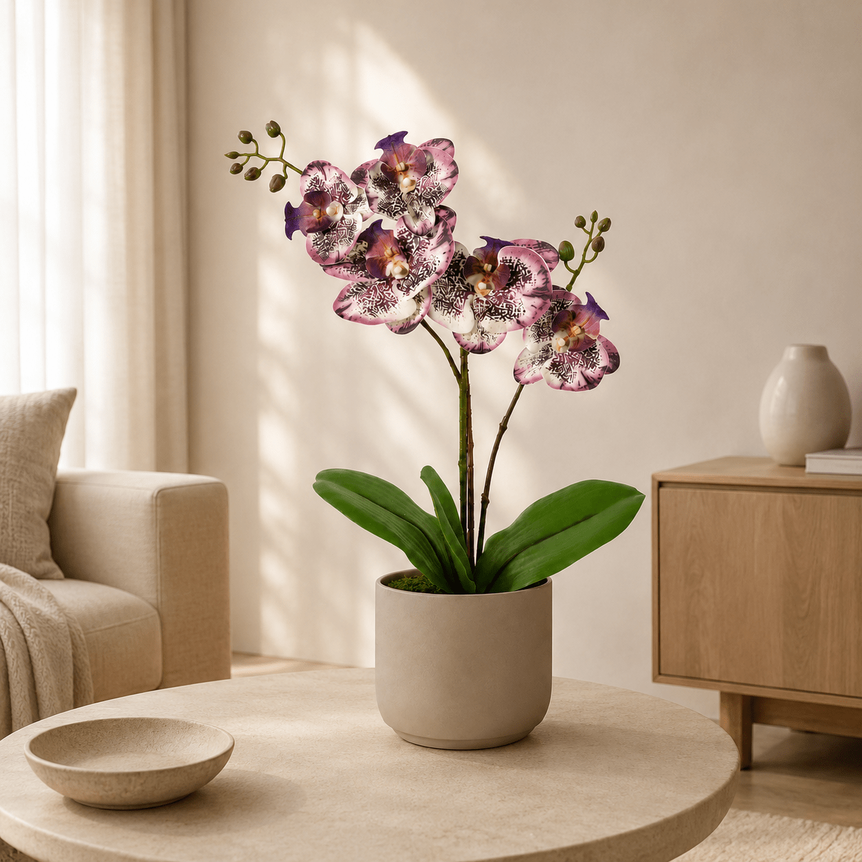 Kunstpflanze Schmetterlingsorchidee Phalaenopsis 41 cm lila - DYFLORA