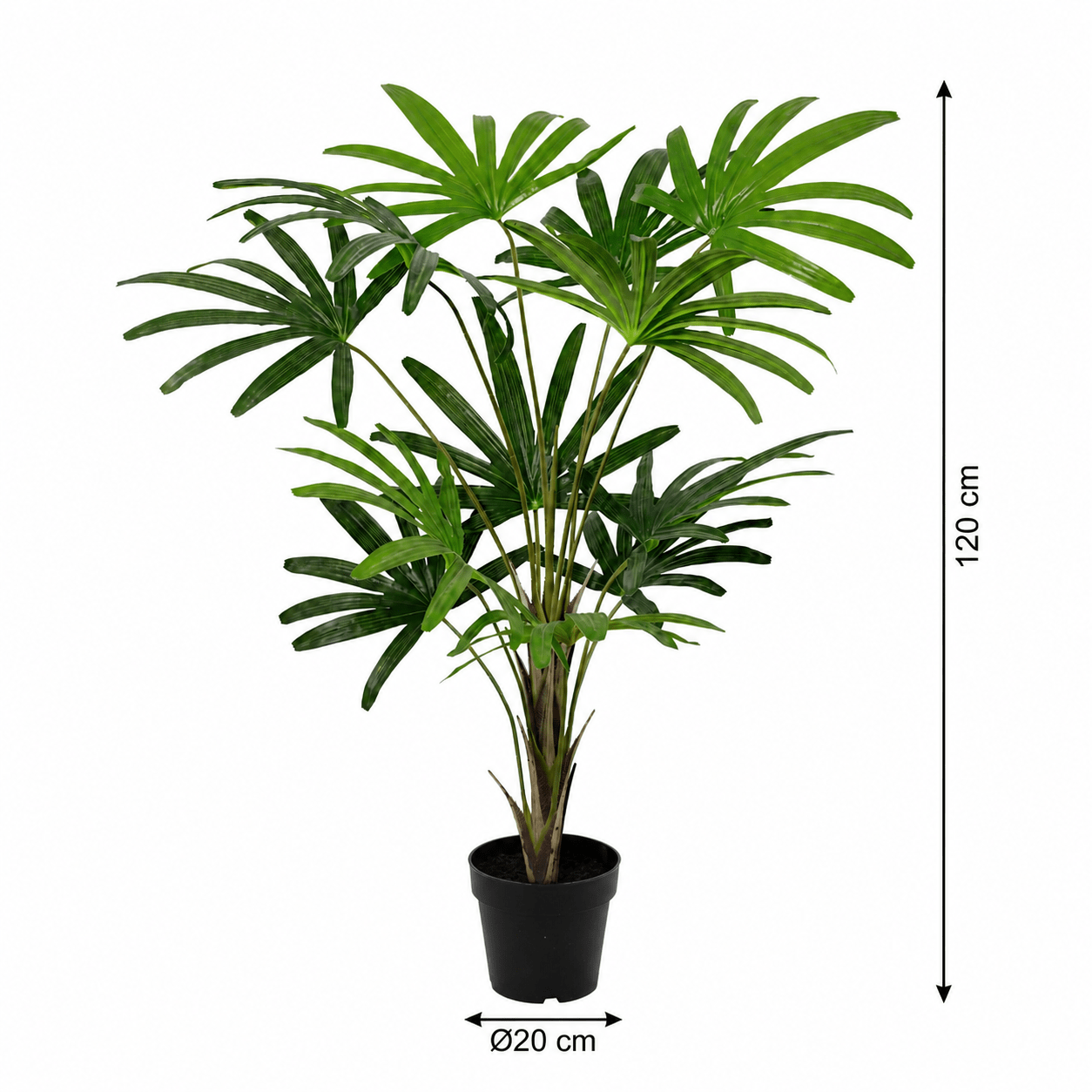 Kunstpflanze Steckenpalme Rhapis Excelsa 120 cm - DYFLORA