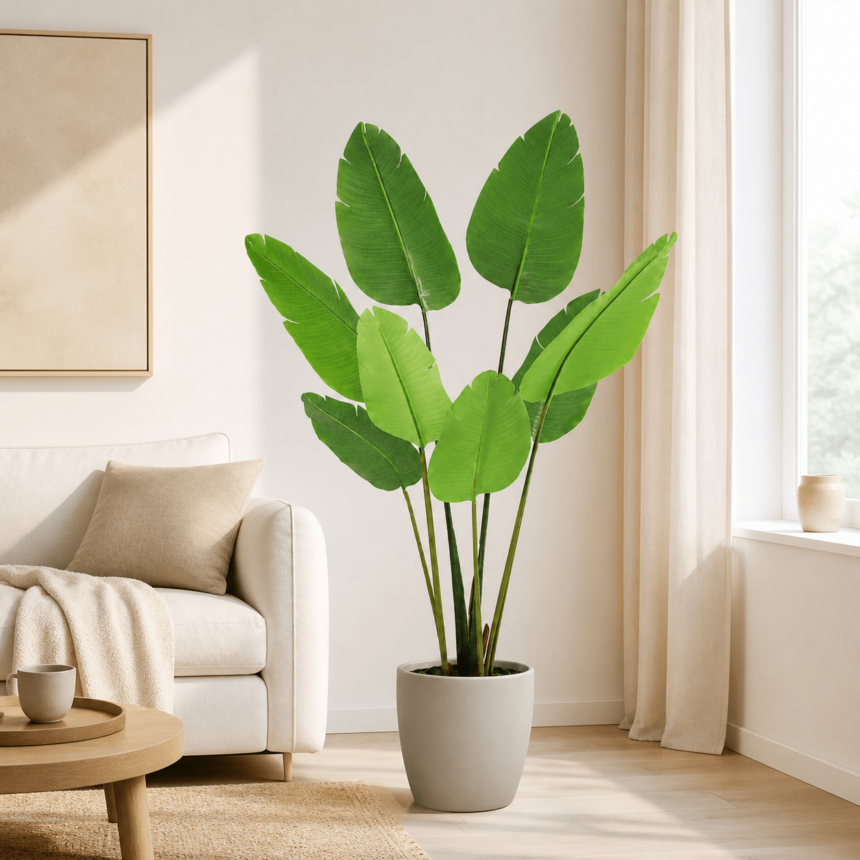 Kunstpflanze Strelitzie Nicolai 155 cm tropisch naturgetreu - DYFLORA