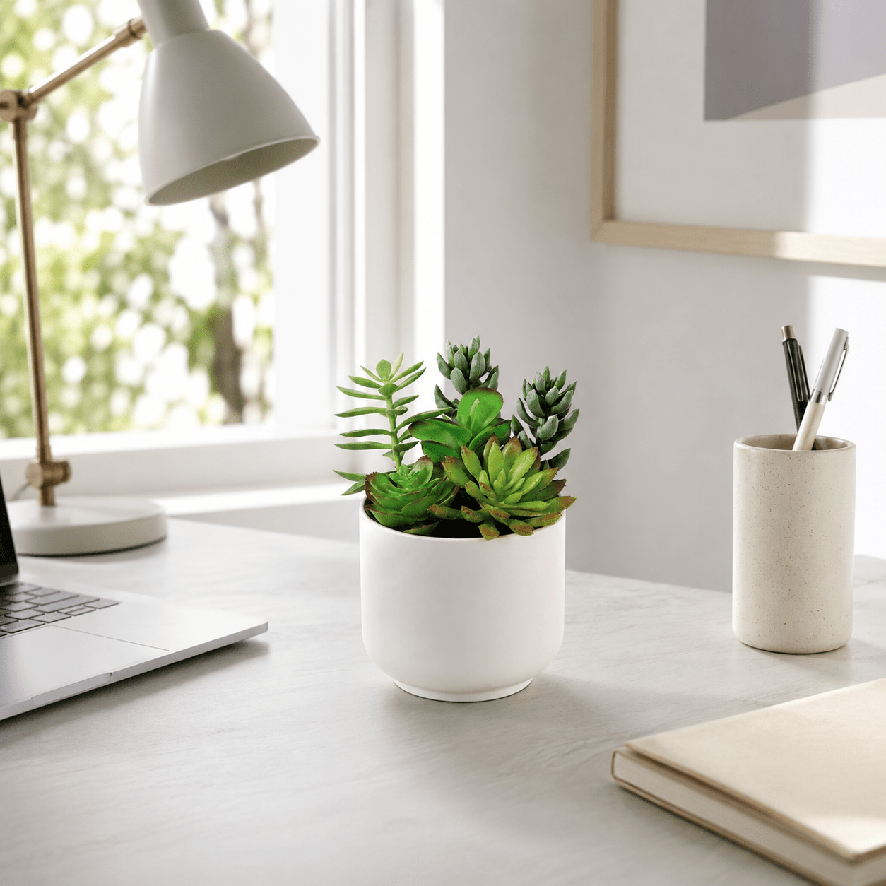 Kunstpflanze Sukkulente 19 cm grün naturgetreu - DYFLORA