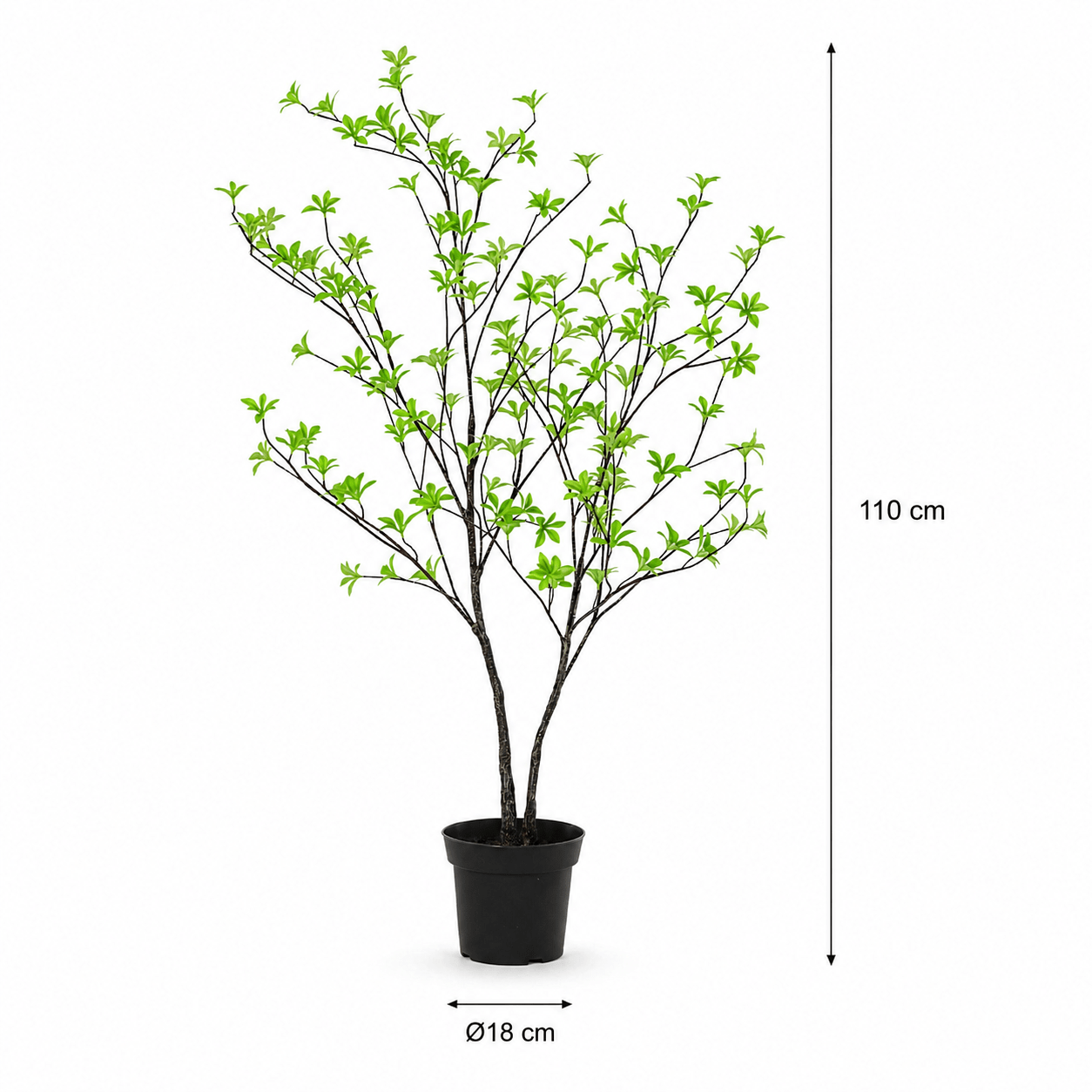Kunstpflanze Tropaeolum 110 cm mit luftiger, natürlicher Optik - DYFLORA