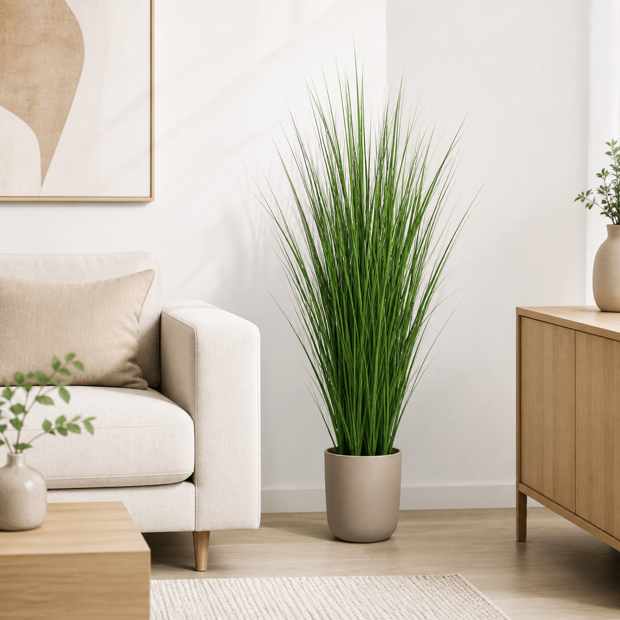 Kunstpflanze Zwiebelgras 130 cm mit luftiger, moderner Optik - DYFLORA