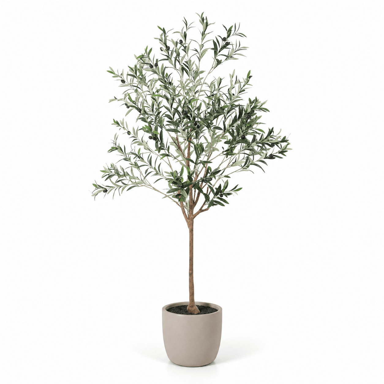 Olivenbaum Kunstpflanze 170 cm – mediterraner Kunstbaum stilvoll - DYFLORA