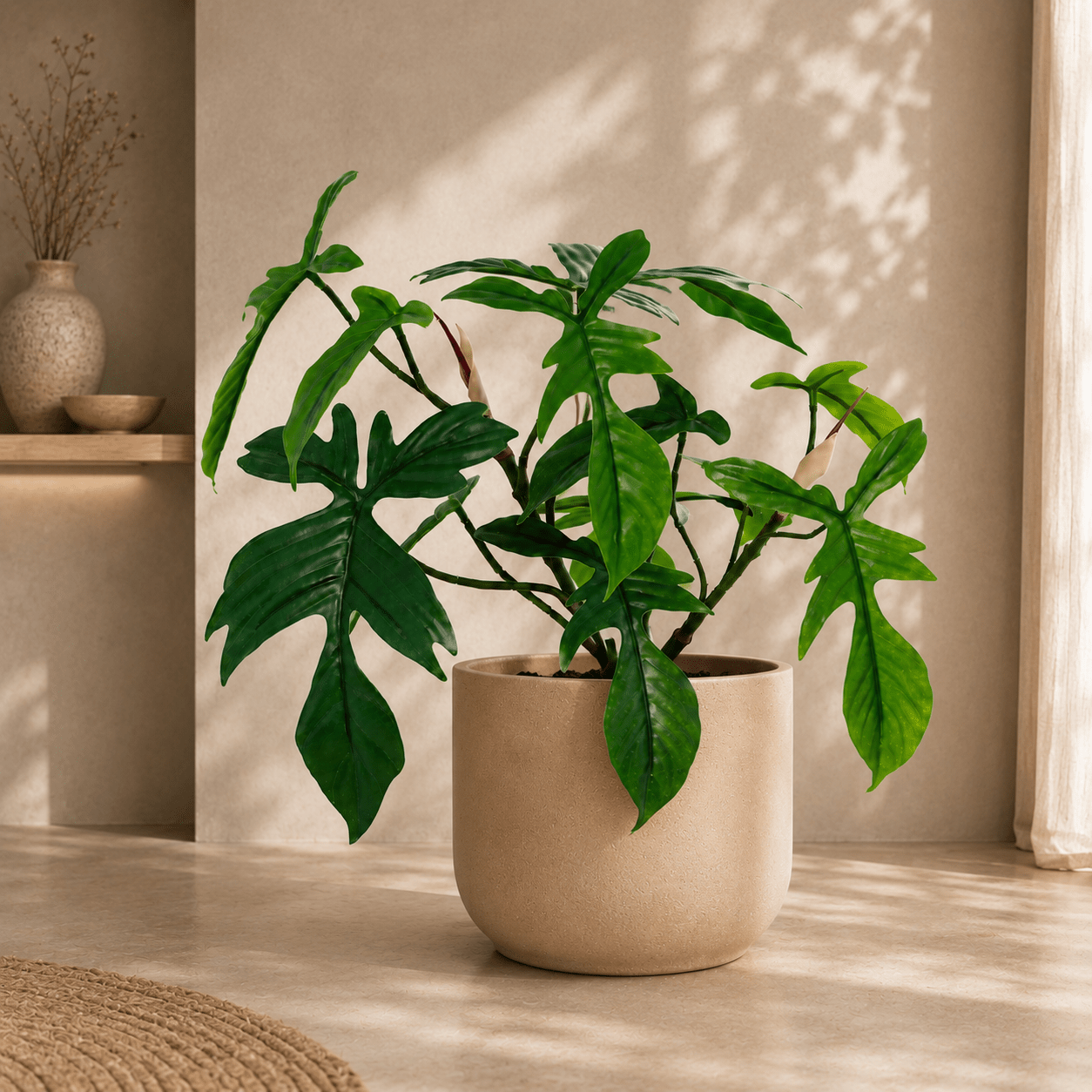 Philodendron Florida Kunstpflanze 44 cm – tropisch und stilvoll - DYFLORA