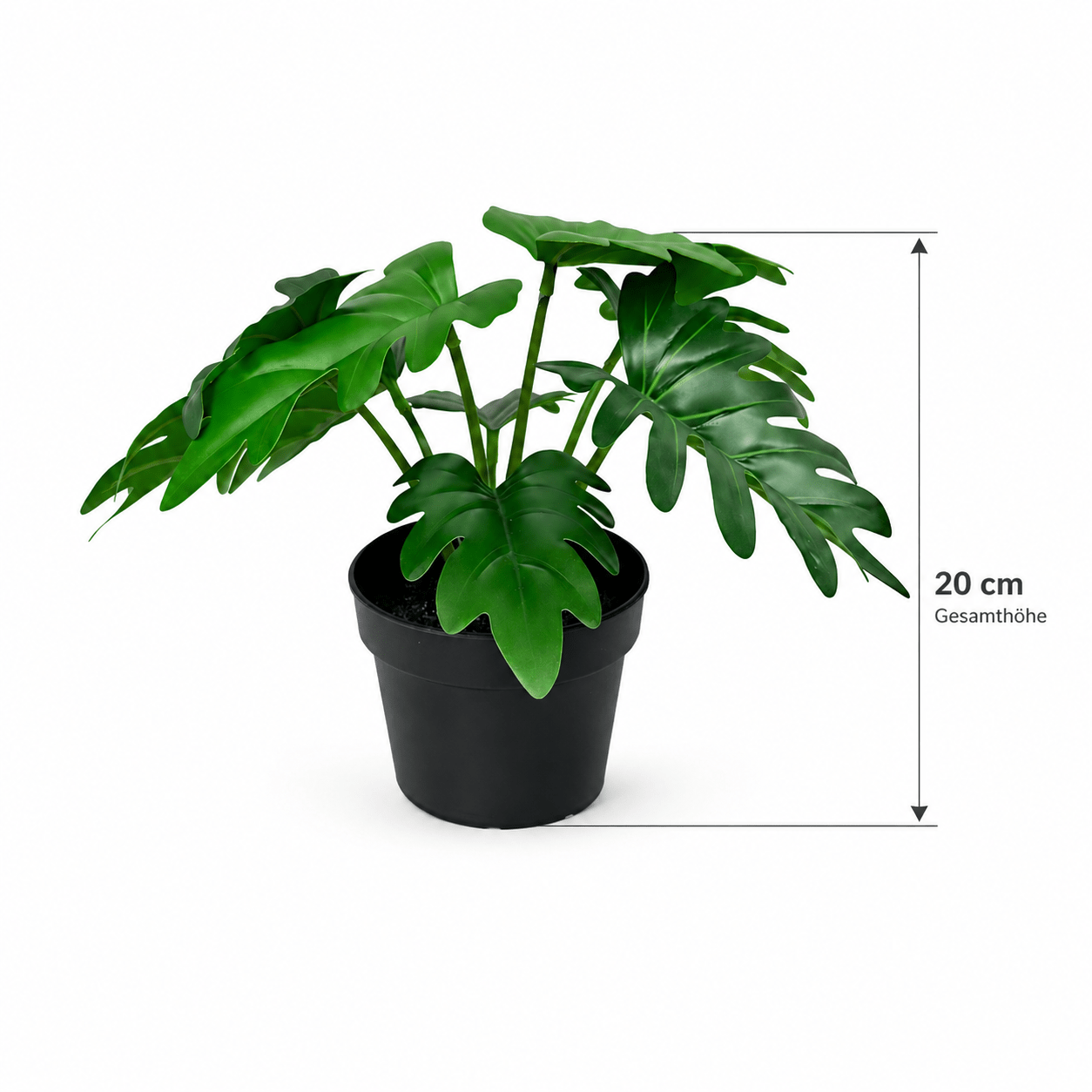 Philodendron Xanadu Kunstpflanze 20 cm – tropisch, kompakt und modern - DYFLORA
