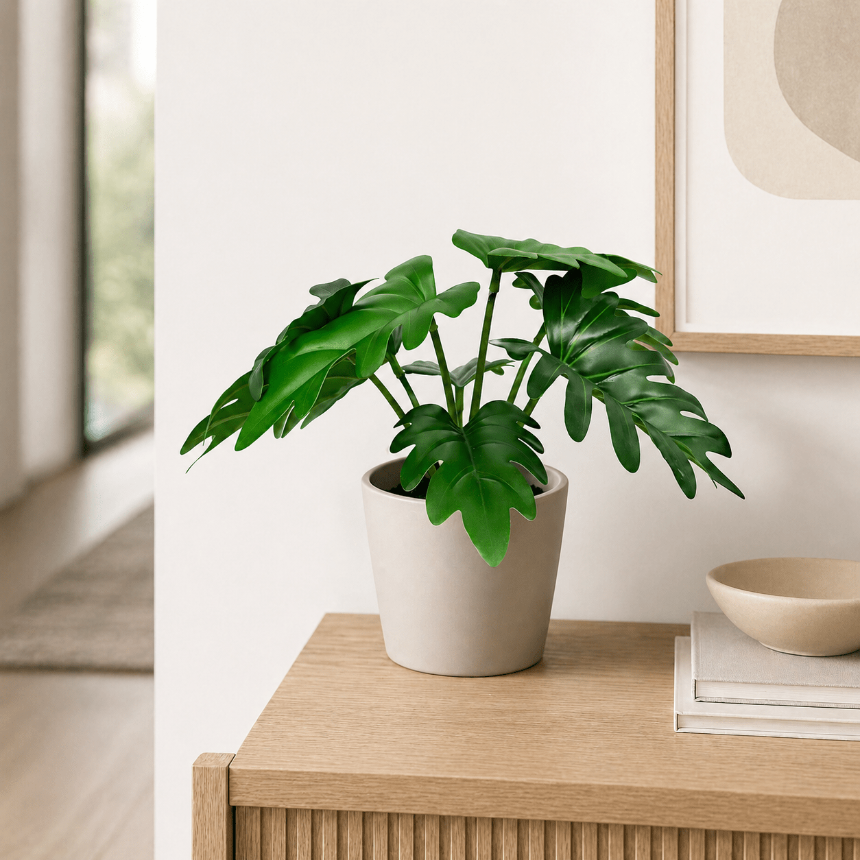 Philodendron Xanadu Kunstpflanze 20 cm – tropisch, kompakt und modern - DYFLORA