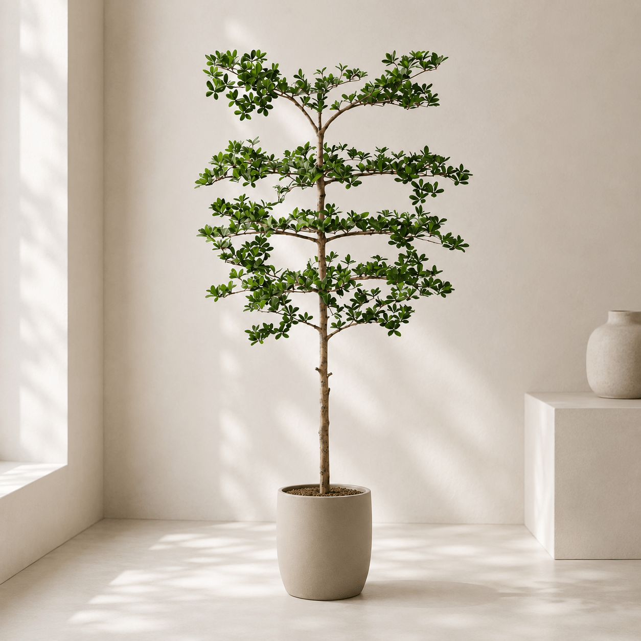 Schwarzer Olivenbaum Kunstpflanze 200 cm – Bucida mit filigranen Ästen - DYFLORA