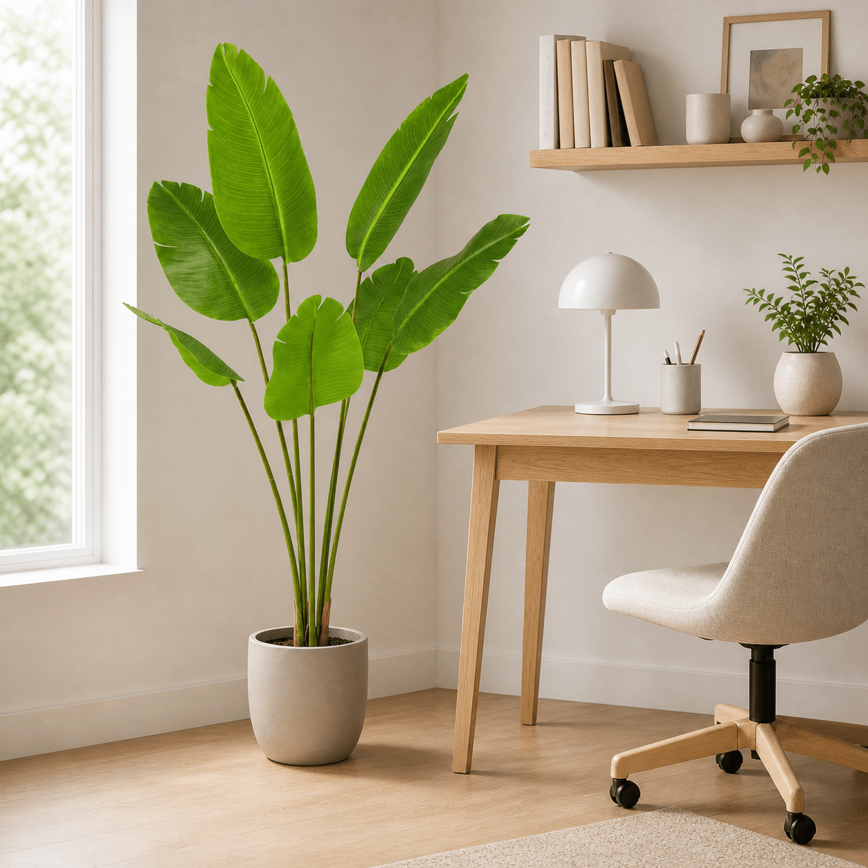 Strelitzie Kunstpflanze 135 cm – Strelitzia Nicolai tropisch elegant - DYFLORA