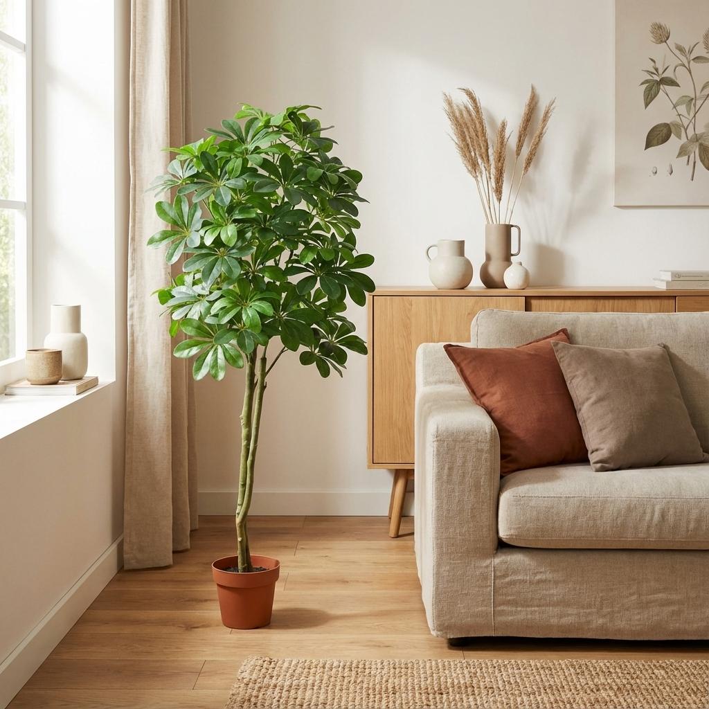 Glückskastanie Kunstpflanze 150 cm – Pachira Aquatica stilvoll