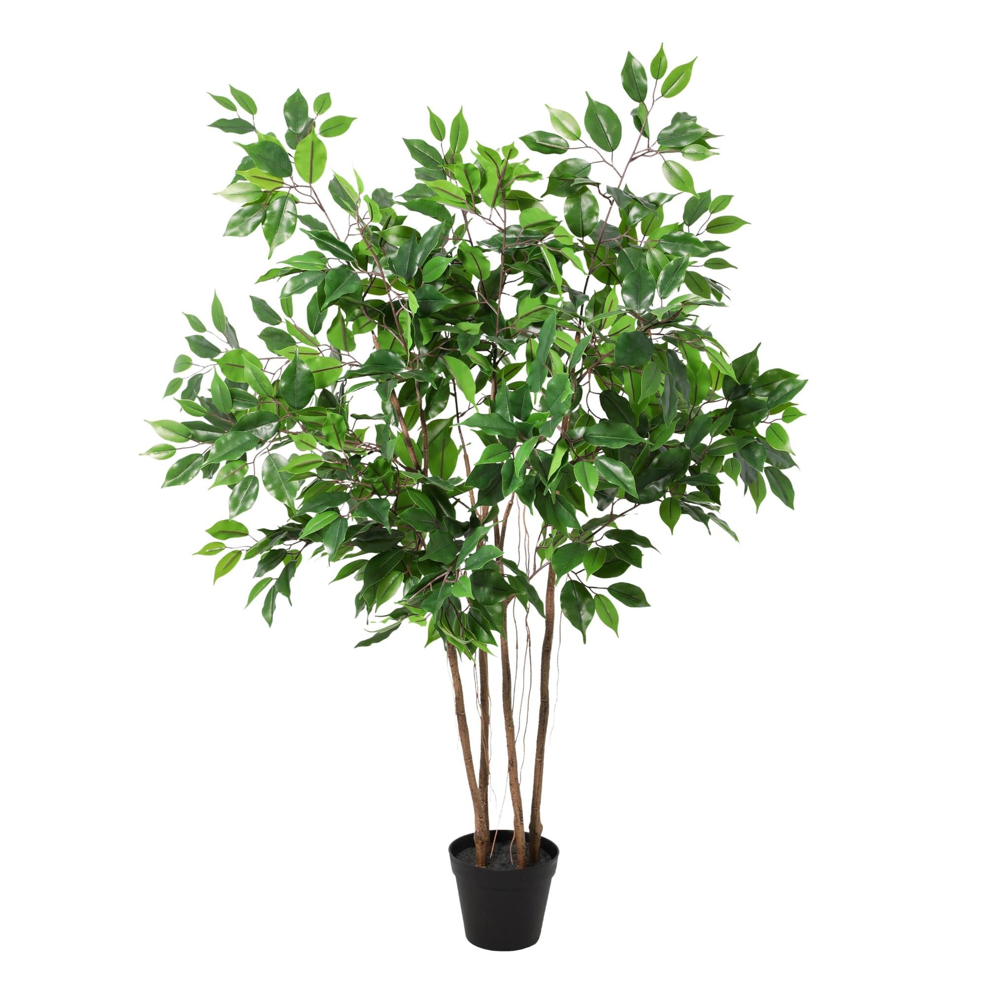 Kunstpflanze Birkenfeige 128 cm – künstlicher Ficus Benjamina
