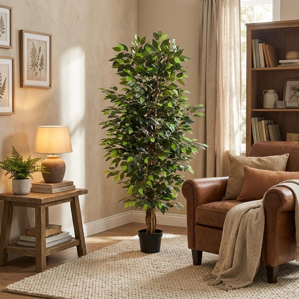 Kunstpflanze Birkenfeige Ficus Benjamina 180 cm