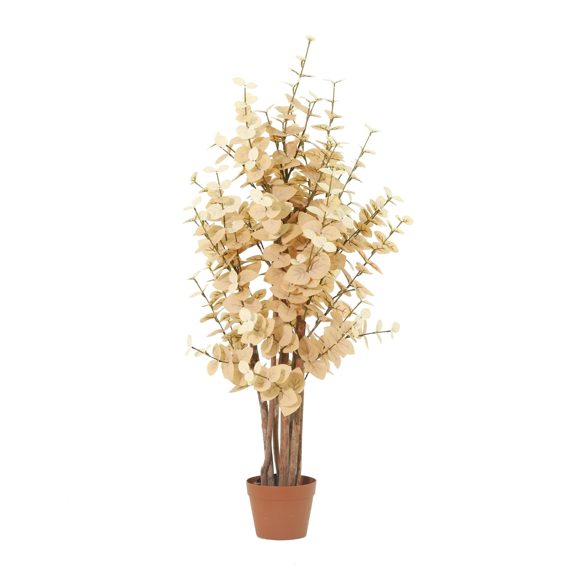 Kunstpflanze Eukalyptus 125 cm gelb naturgetreu