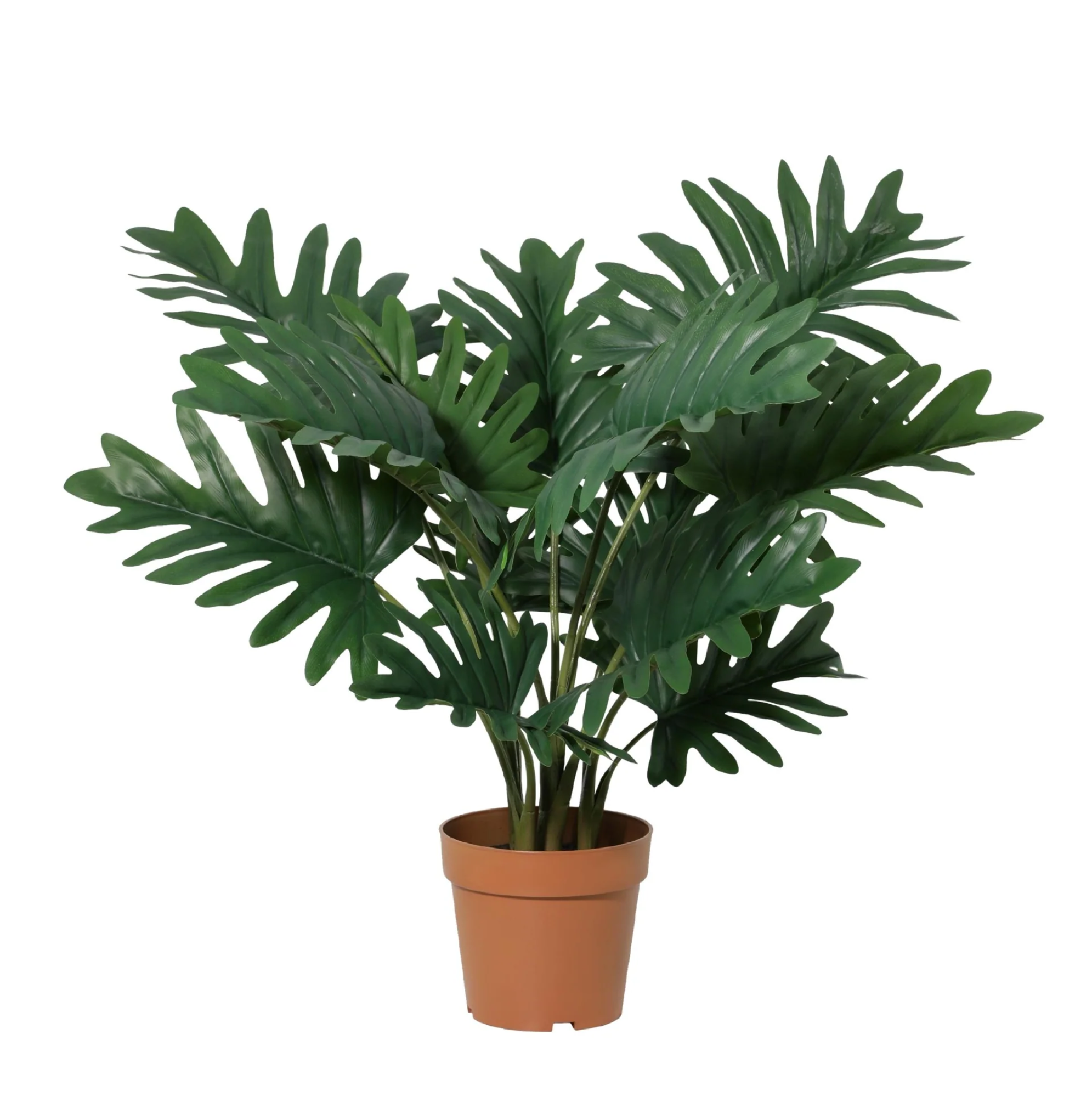 Kunstpflanze Baum-Philodendron Selloum 70 cm mit großen Blättern