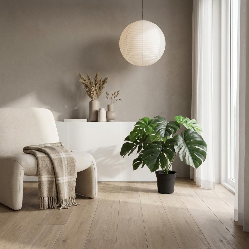 Kunstpflanze Monstera Deliciosa 45 cm Lochpflanze