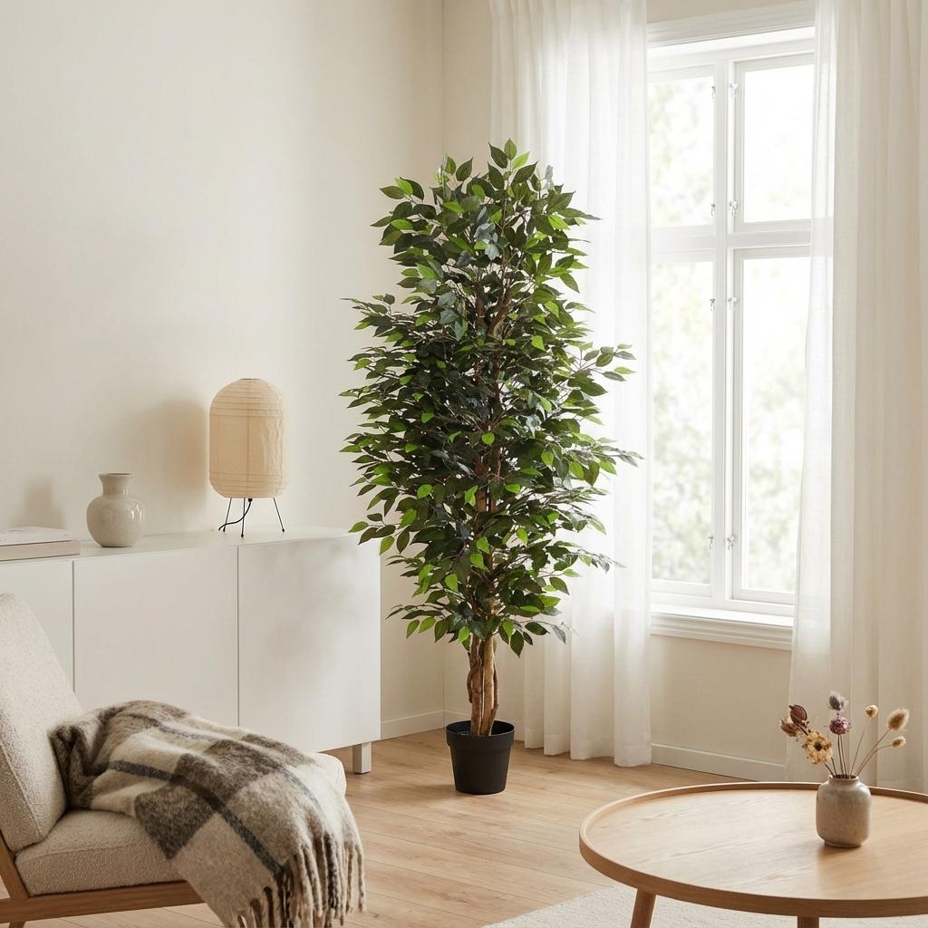 Kunstpflanze Birkenfeige Ficus Benjamina 180 cm